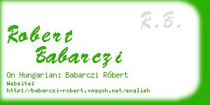 robert babarczi business card