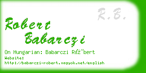 robert babarczi business card